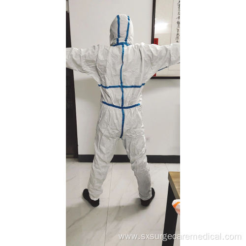 Breathable PE film coverall